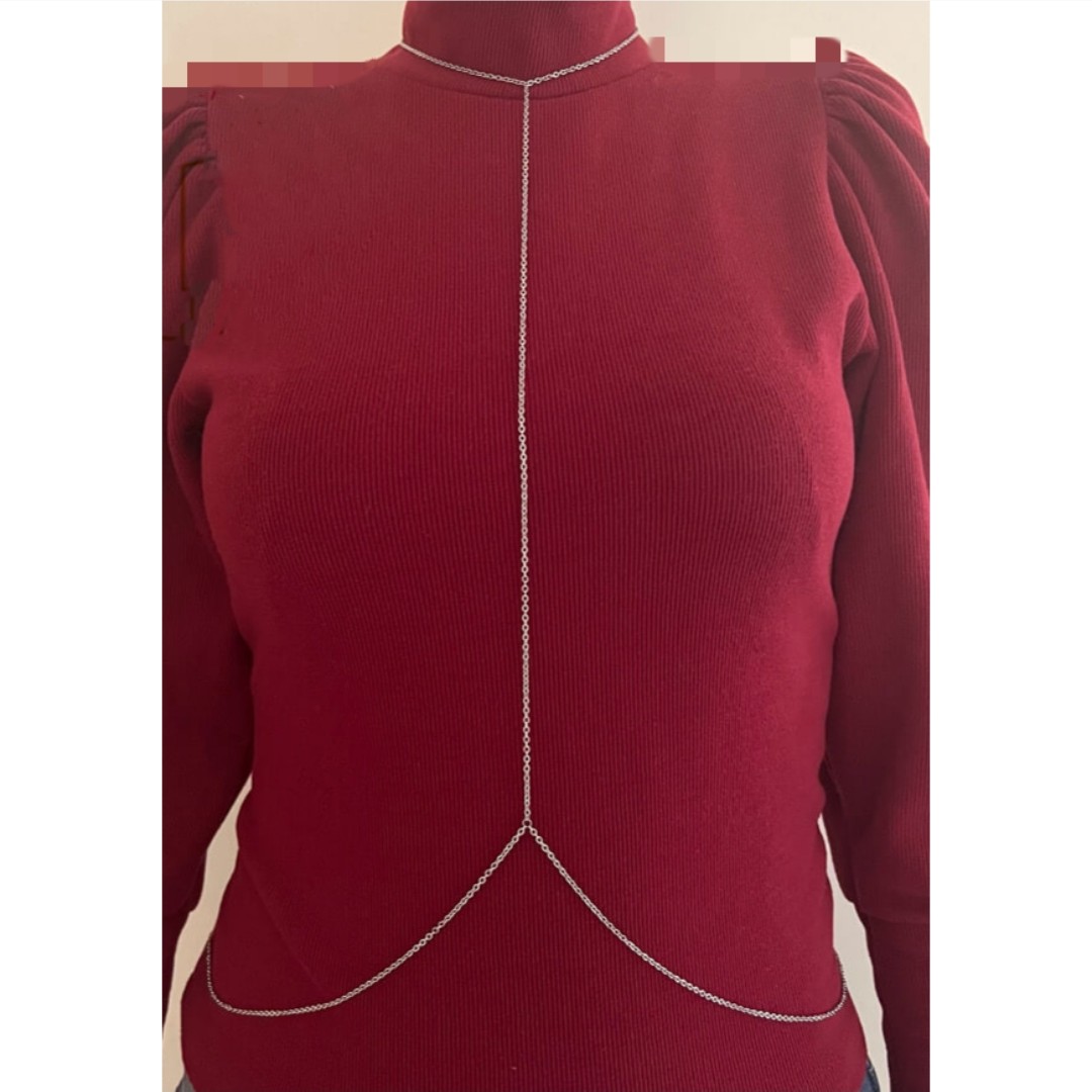  زنجیر بدن استیل در دو رنگ نقره ای و طلایی