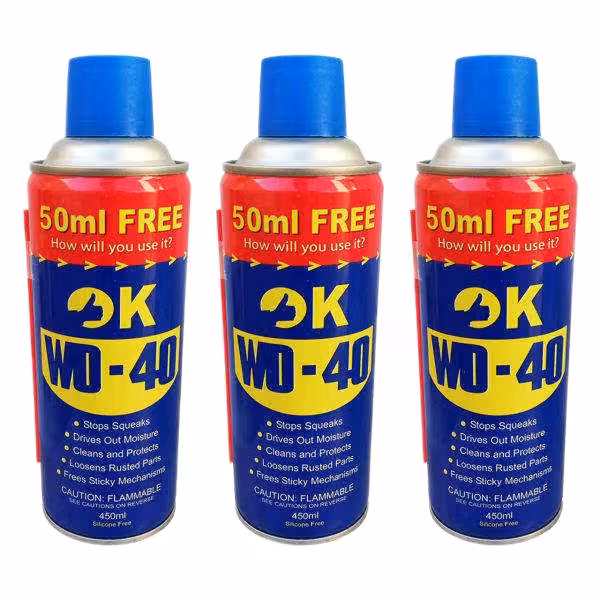 اسپری روان کننده اوکی مدل دبلیو دی فورتی حجم 450 میلی لیتر بسته 3 عددی