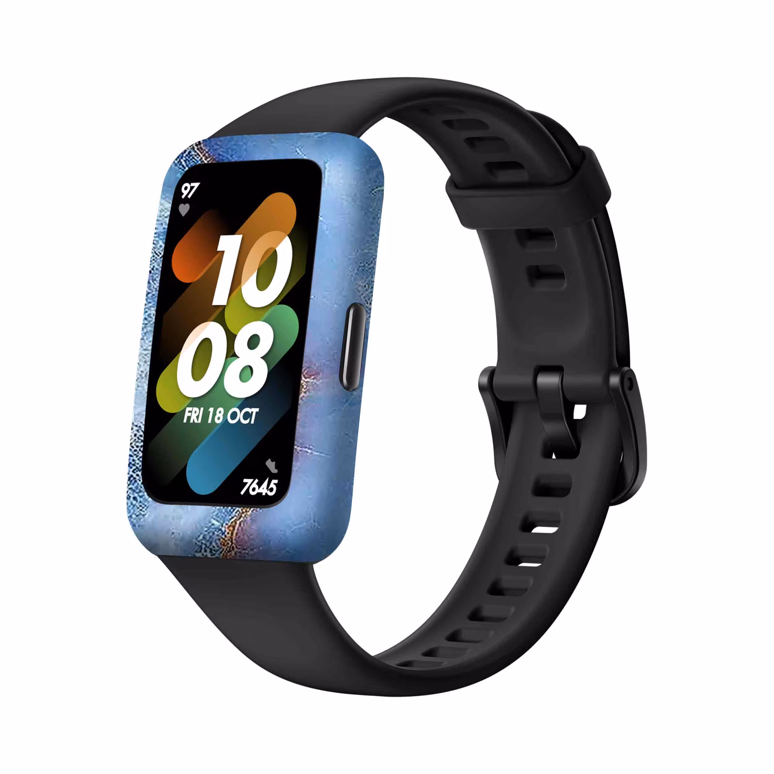 برچسب ماهوت طرح Blue_Ocean_Marble مناسب برای ساعت هوشمند هوآوی Band 7