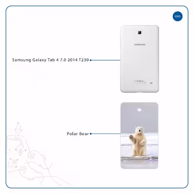 برچسب پوششی ماهوت مدل Polar bear مناسب برای تبلت سامسونگ Galaxy Tab 4 7.0 2014 T230
