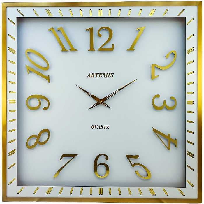 ساعت دیواری آرتمیس کد 2038 Gold White طلایی سفید