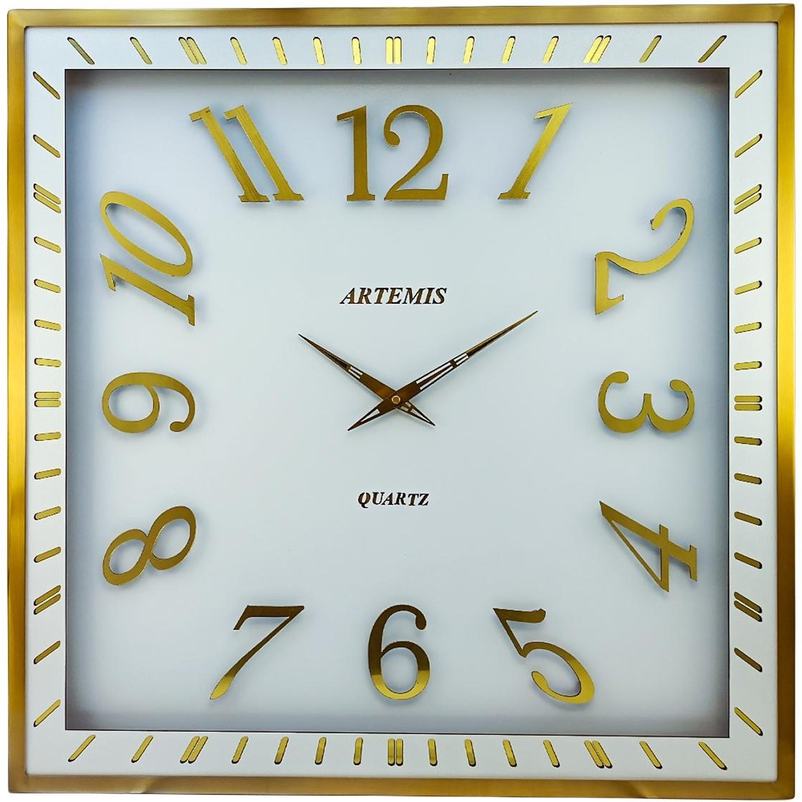 ساعت دیواری آرتمیس کد 2038 Gold White طلایی سفید