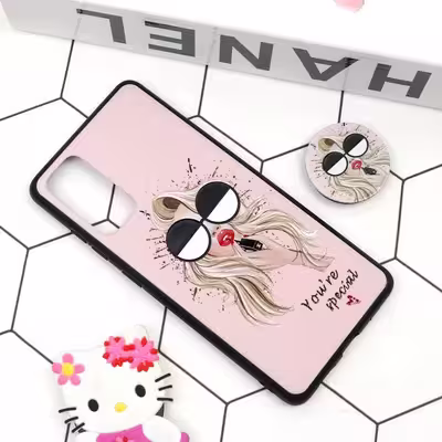 کاور طرح دخترانه کد 233 مناسب برای گوشی موبایل سامسونگ Galaxy S20 FE به همراه پاپ سوکت