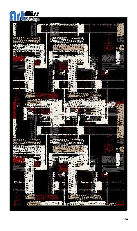 فرشینه و قالیچه درجه1 در ابعاد متنوع با ترمز فرش زمینه سیاه و سفید