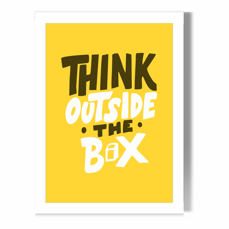 تابلو مدل انگیزشی خارج از چارچوب فکر کن کدWTOTB1 | دنیای قاب