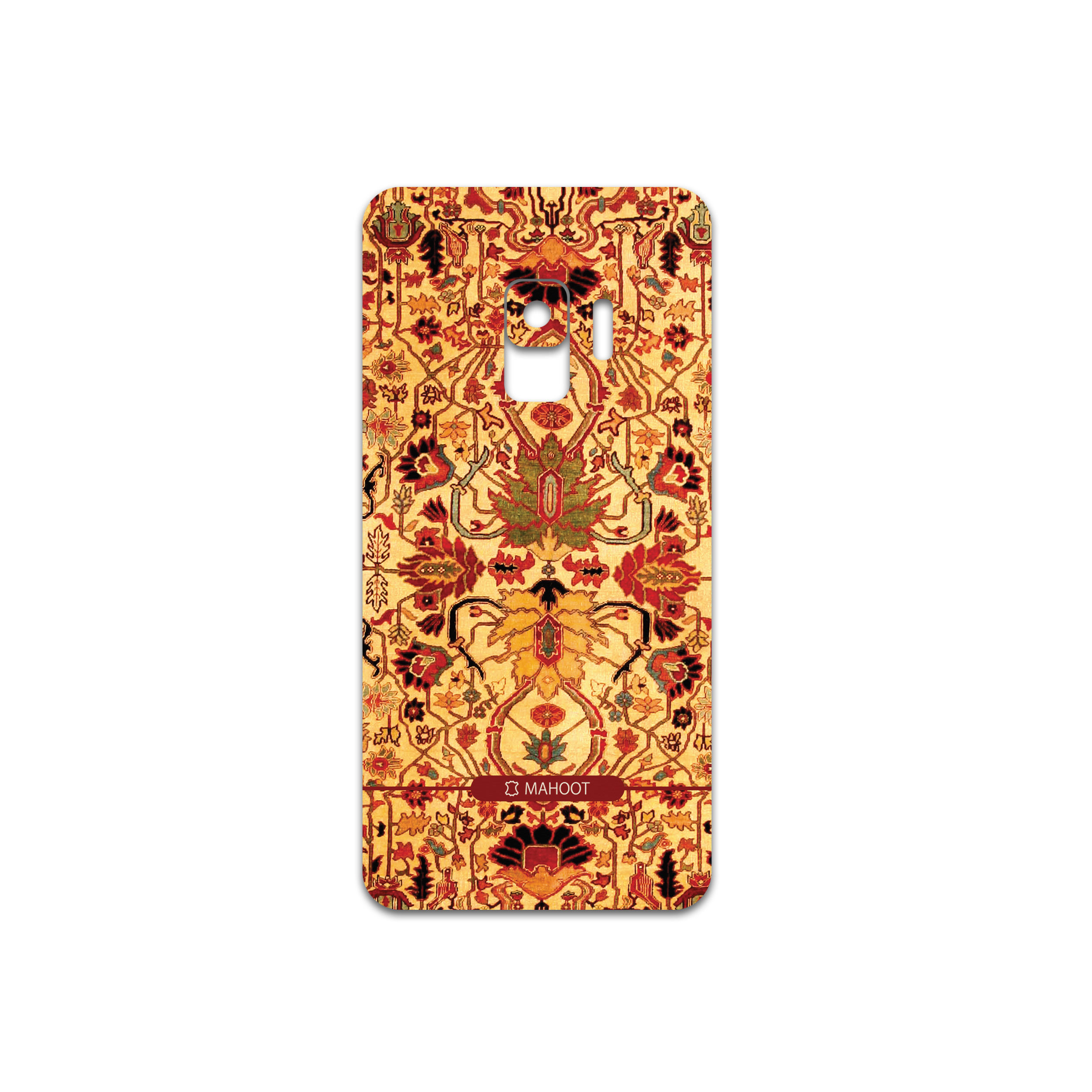 برچسب پوششی ماهوت مدل Persian-Carpet-Yellow مناسب برای گوشی موبایل سامسونگ Galaxy S9