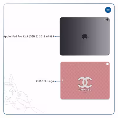 برچسب پوششی ماهوت مدل CHANEL-Logo مناسب برای تبلت اپل iPad Pro 12.9 (GEN 3) 2018 A1895
