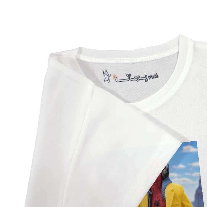 تی شرت آستین کوتاه بچگانه پرمانه طرح مرد عنکبوتی کد pmt.6787