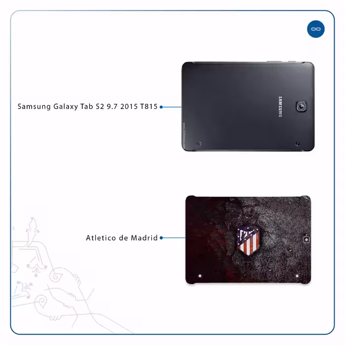 برچسب پوششی ماهوت مدل Atletico de Madrid مناسب برای تبلت سامسونگ Galaxy Tab S2 9.7 2015 T815