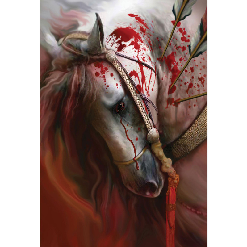 تابلو شاسی طرح اسب امام حسین ذوالجناح مدل T3014 | دنیای قاب