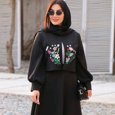 کت دامن مزونی(رنگ کرم و مشکی دارد)