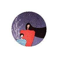 بشقاب دیوارکوب سفالی مدل مادر کد 118