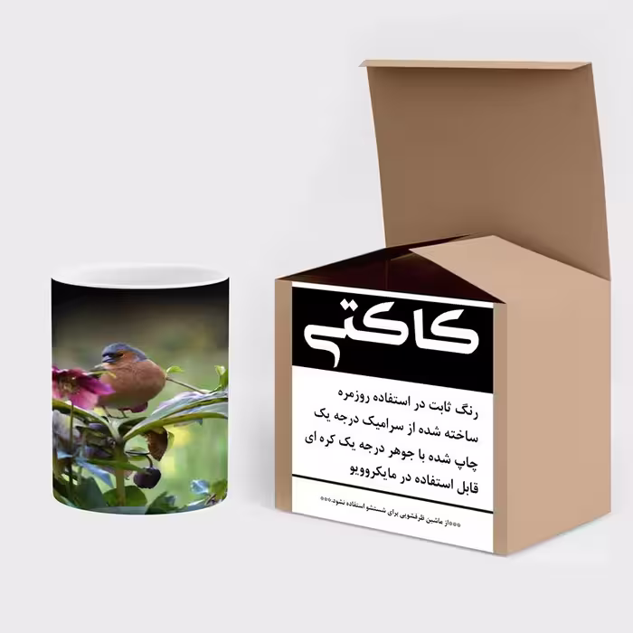 ماگ حرارتی کاکتی طرح پرنده مدل mgh15592