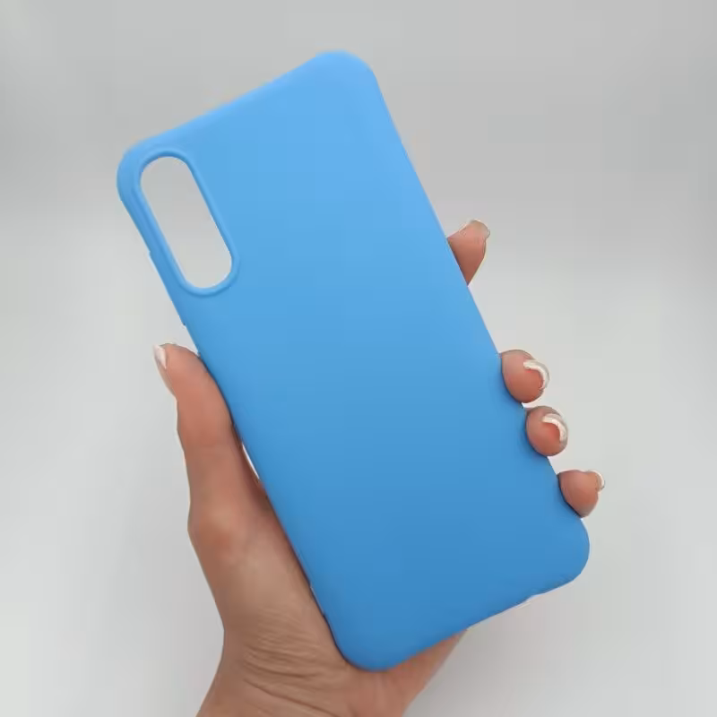 قاب گوشی A70 سامسونگ سیلیکونی ژله ای طرح ساده رنگ آبی کد 65514