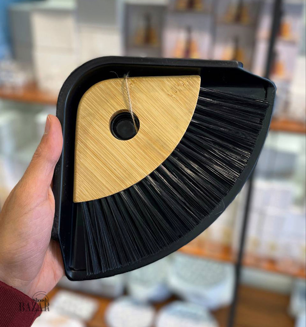 جارو و خاک انداز چوبی دستی کد 9906 طرح زارا هوم