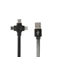 کابل تبدیل USB به USB-C / microUSB / لایتنینگ پرووان مدل PCC365R طول 1 متر
