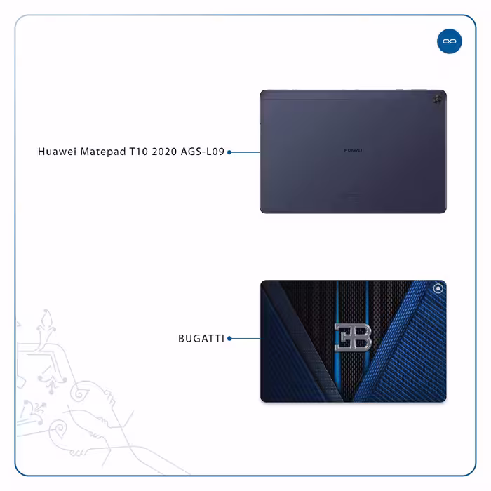 برچسب پوششی ماهوت مدل BUGATTI مناسب برای تبلت هوآوی Matepad T10 2020 AGS-L09