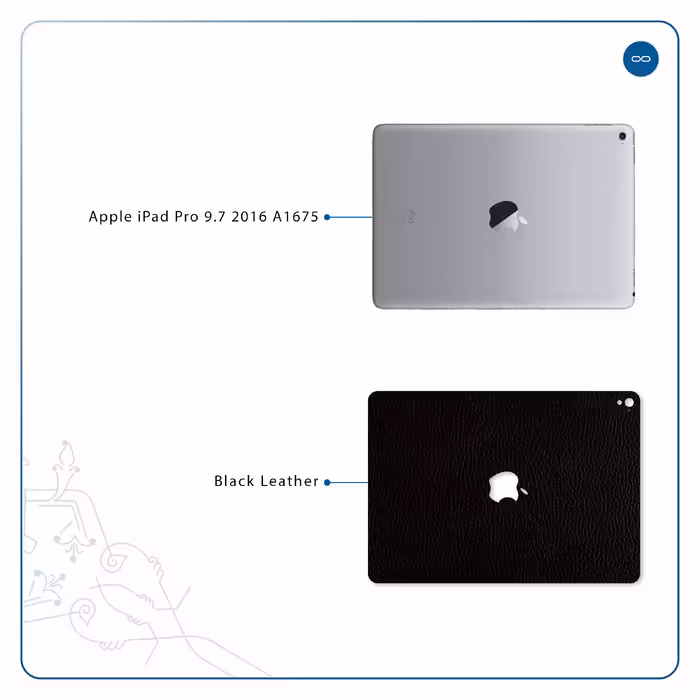 برچسب پوششی ماهوت مدل Black-Leather مناسب برای تبلت اپل iPad Pro 9.7 2016 A1675