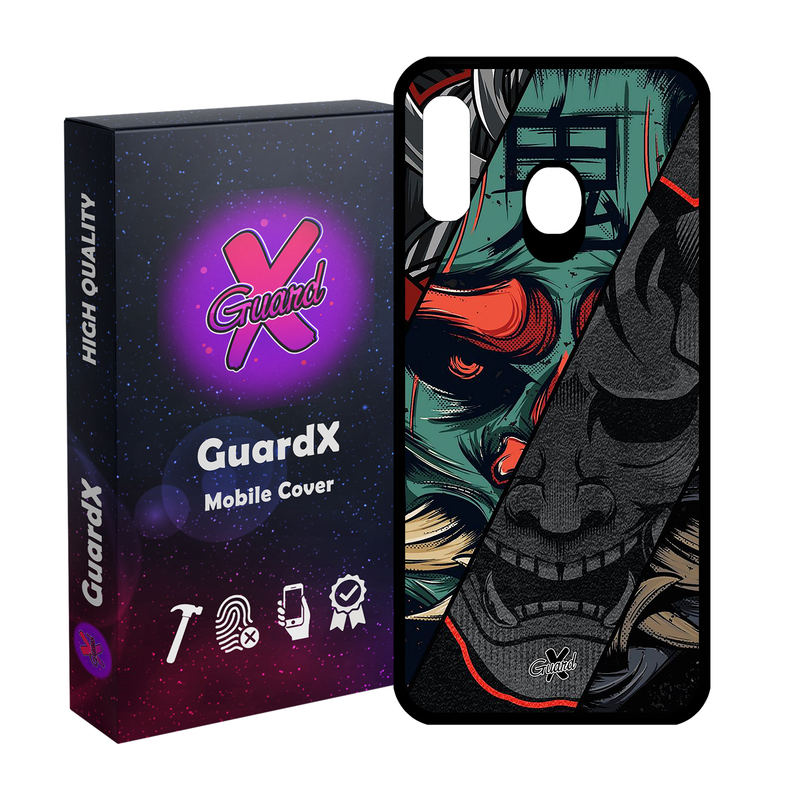 کاور گارد ایکس طرح سامورایی مدل Glass10529 مناسب برای گوشی موبایل سامسونگ Galaxy A30/A20/M10S