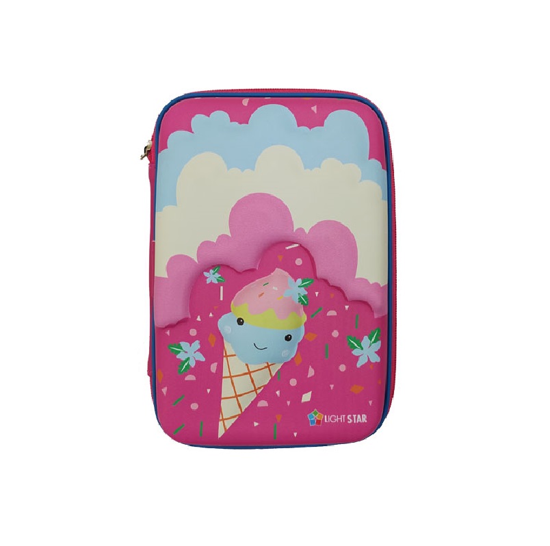 جامدادی هارد باکس مدل بستنی صورتی پر رنگ کد 8015