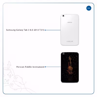 برچسب پوششی ماهوت مدل Persian Fiddle Instrument مناسب برای تبلت سامسونگ Galaxy Tab 3 8.0 2013 T315