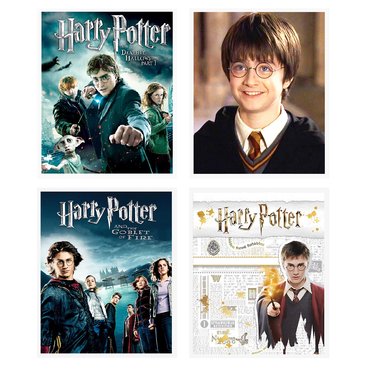  آویز تزیینی طرح هری پاتر مدل H3 مجموعه 4 عددی