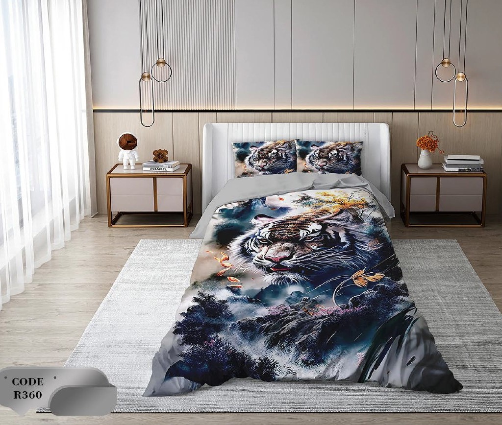 سرویس روتختی 2 نفره 6 تکه ابعاد 225 ×235 کشدار ضد حساسیت و عرق کد R360 | ست خواب و ست روتختی