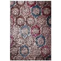 فرش ماشینی زمرد مشهد کد P30 زمینه قهوه ای