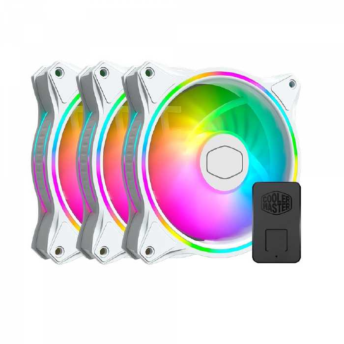 خرید فن کیس Cooler Master MasterFan MF120 Halo 3 in 1 White با بهترین قیمت
