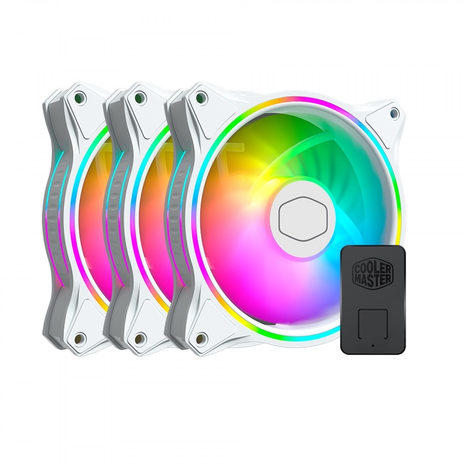 خرید فن کیس Cooler Master MasterFan MF120 Halo 3 in 1 White با بهترین قیمت
