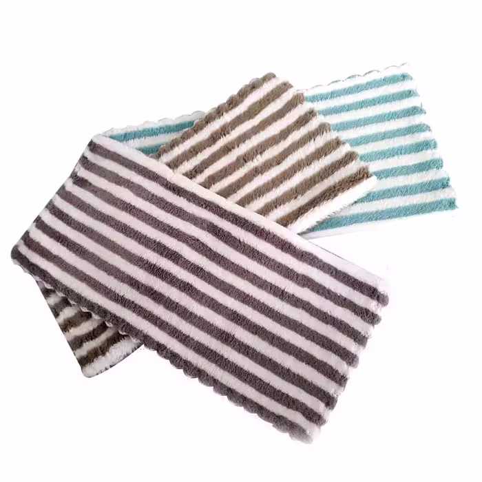 حوله دستی مدل راه راه  سایز 30x30 سانتی متر بسته 3 عددی