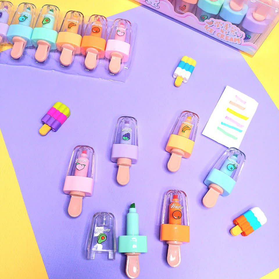 ماژیک هایلایت 6 رنگ بستنی پاستیلی ارسال رایگان