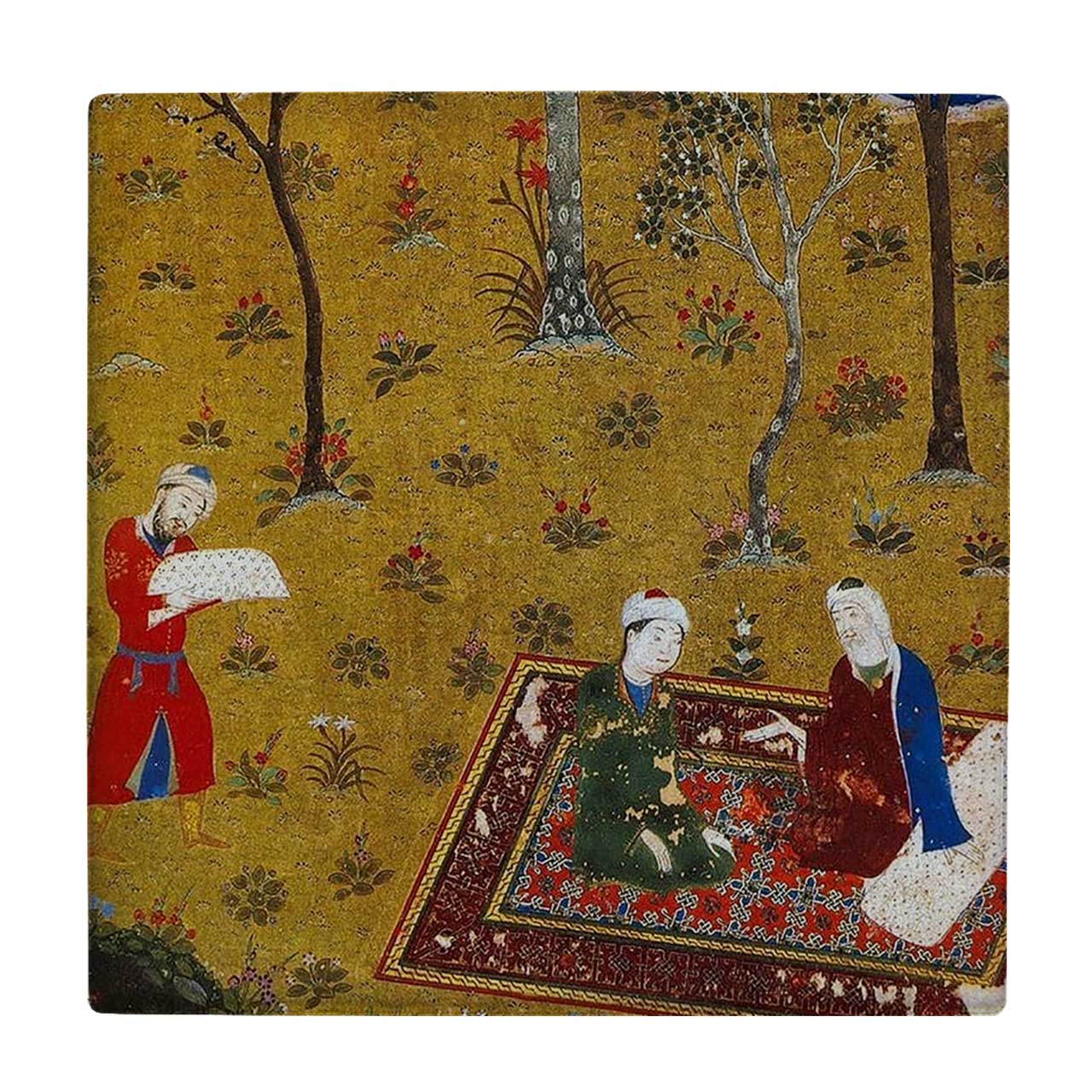 کاشی کارنیلا طرح نگارگری ایرانی کد wkk3008