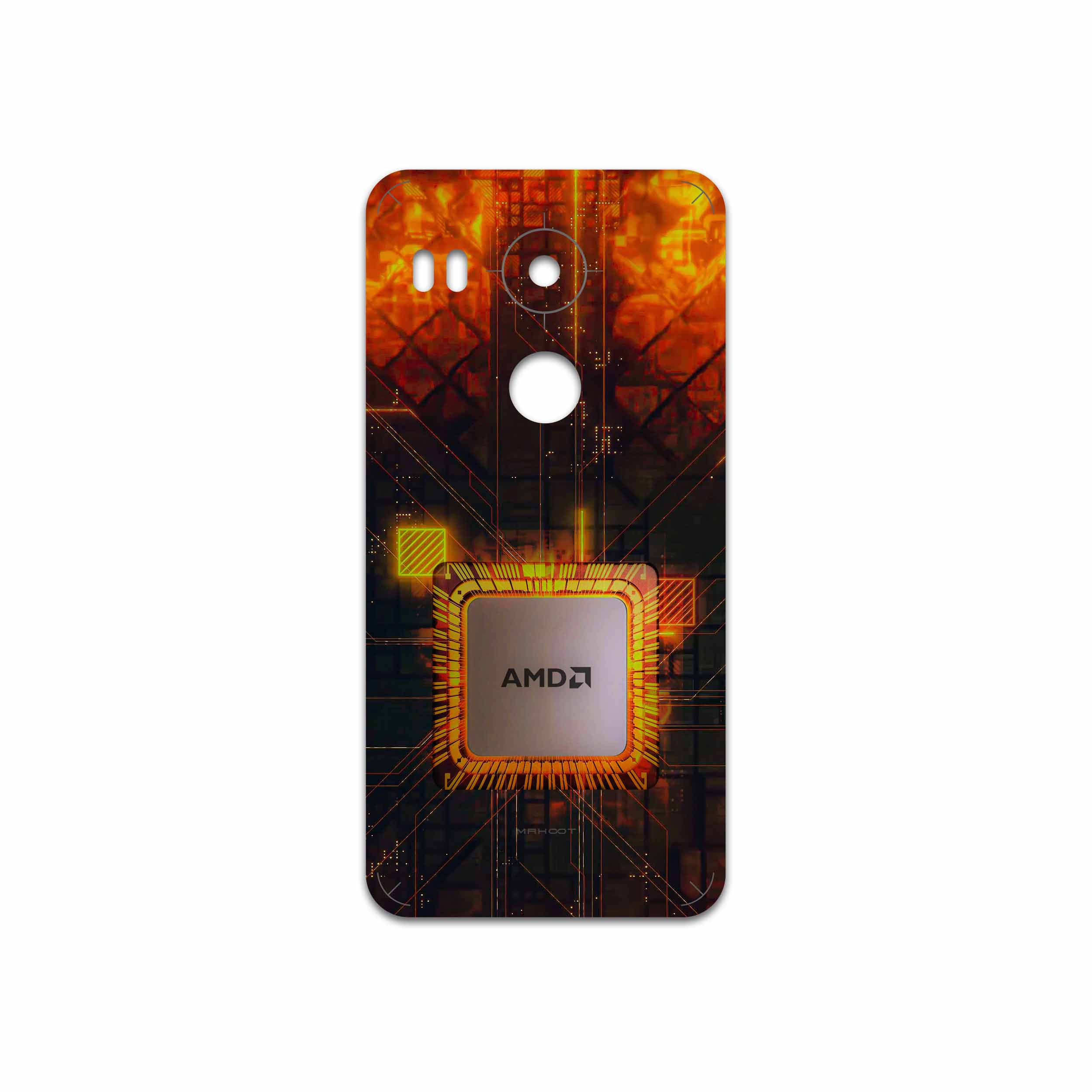 برچسب پوششی ماهوت مدل AMD Brand مناسب برای گوشی موبایل گوگل Nexus 5X