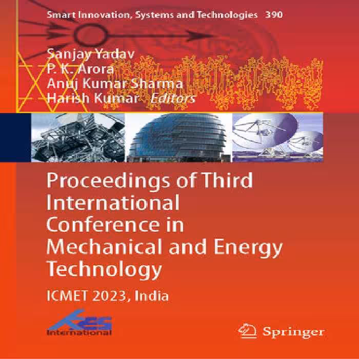 خرید و دانلود نسخه کامل کتاب Proceedings of Third International Conference in Mechanical and Energy Technology : ICMET 2023, India