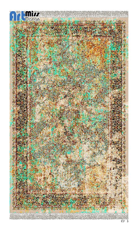 فرشینه و قالیچه درجه1 در ابعاد متنوع با ترمز فرش زمینه سبز اسلیمی ترک