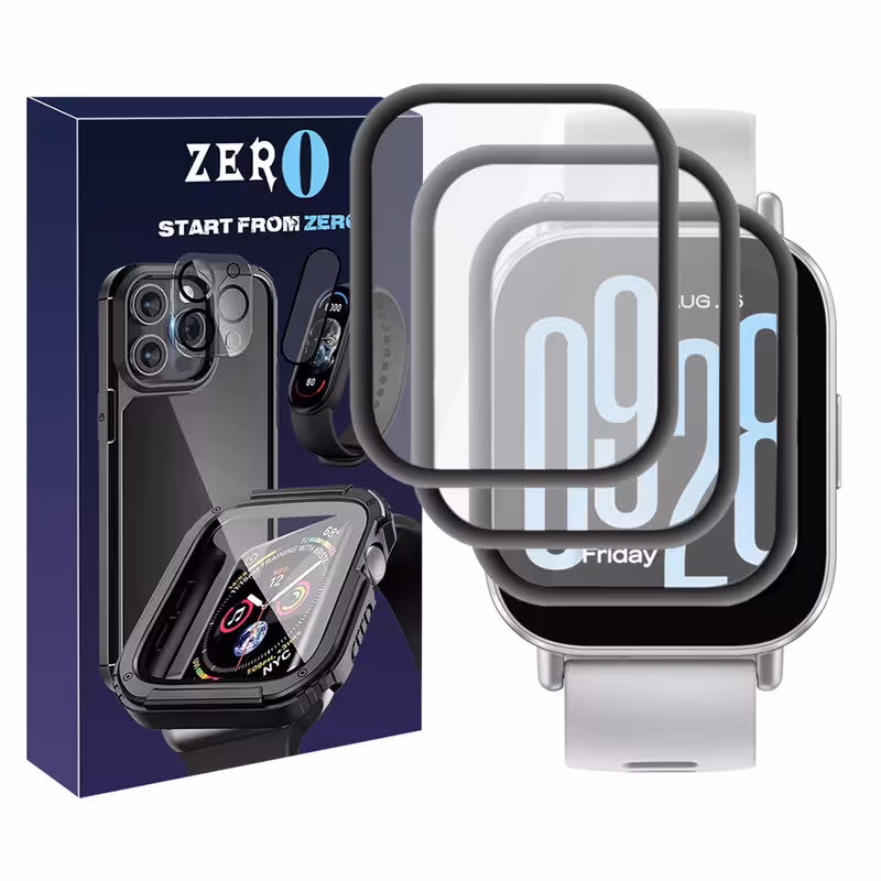 محافظ صفحه نمایش زیرو مدل Pmma-ZR مناسب برای ساعت هوشمند شیائومی Redmi Watch 5 Active بسته سه عددی | کالا برتری