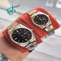 خرید ست ساعت مردانه و زنانه فلزی مارک کالکشن تقویم دار رنگ ثابت شیشه ذره بینی دو قفله کیفیت عالی دارای رنگبندس کد 2116327 - ردگل