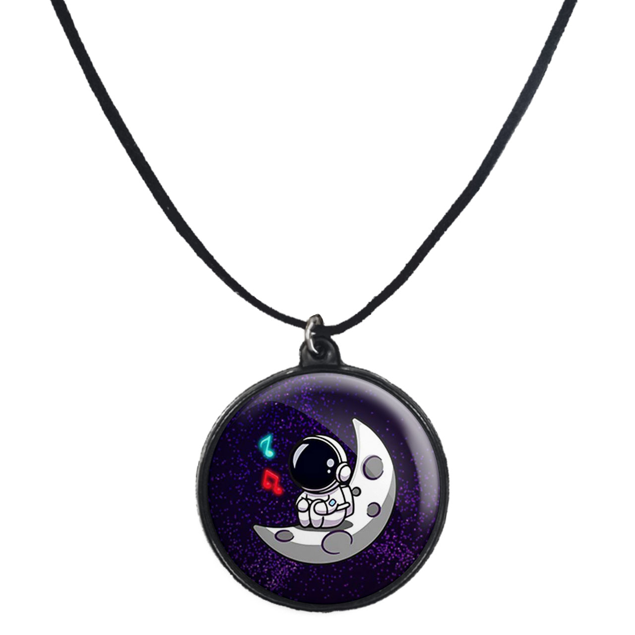 گردنبند پرمانه طرح هوا فضا و فضانورد کد pmb.8480مدل دو طرفه