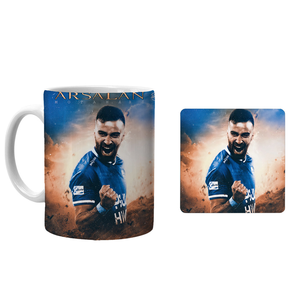 ماگ طرح استقلال کد xs8 به همراه زیر لیوانی