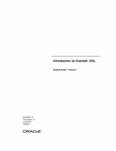 خرید و دانلود نسخه کامل کتاب Introduction to Oracle 9i SQL Student Guide (Vol 2)