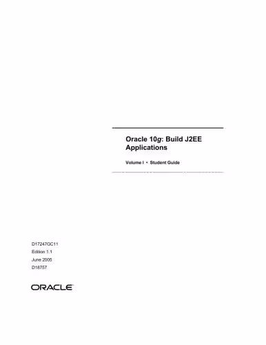 خرید و دانلود نسخه کامل کتاب Oracle 10g - Build J2EE Applications. Student Guide - Volue 1