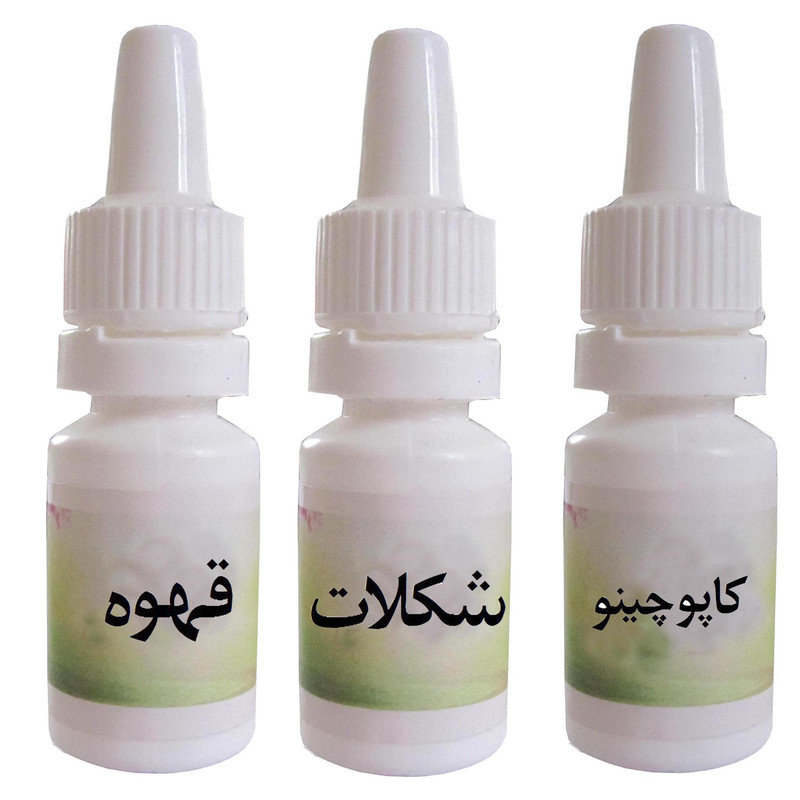 اسانس شمع مدل شکلات و قهوه و کاپوچینو حجم 10 میلی لیتر بسته 3 عددی