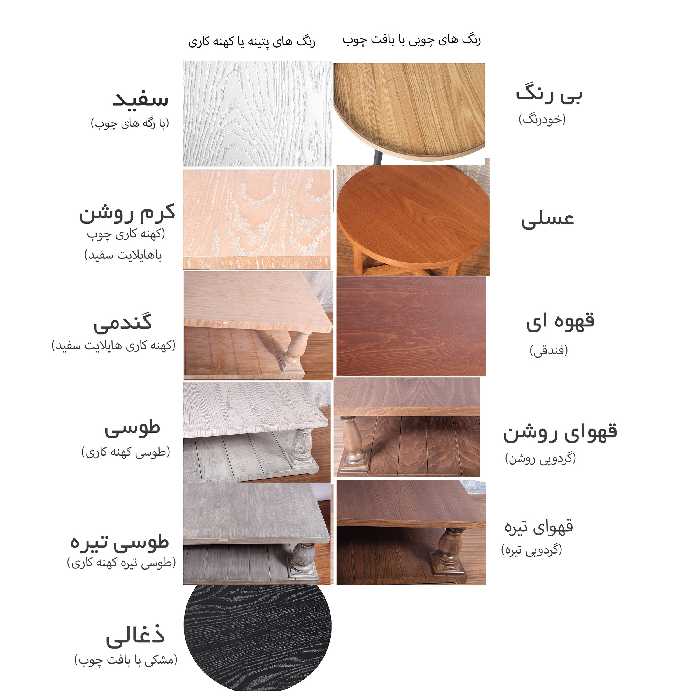 میز جلومبلی فریازان دکور مدل لومیر R80&amp;50 مجموعه دو عددی