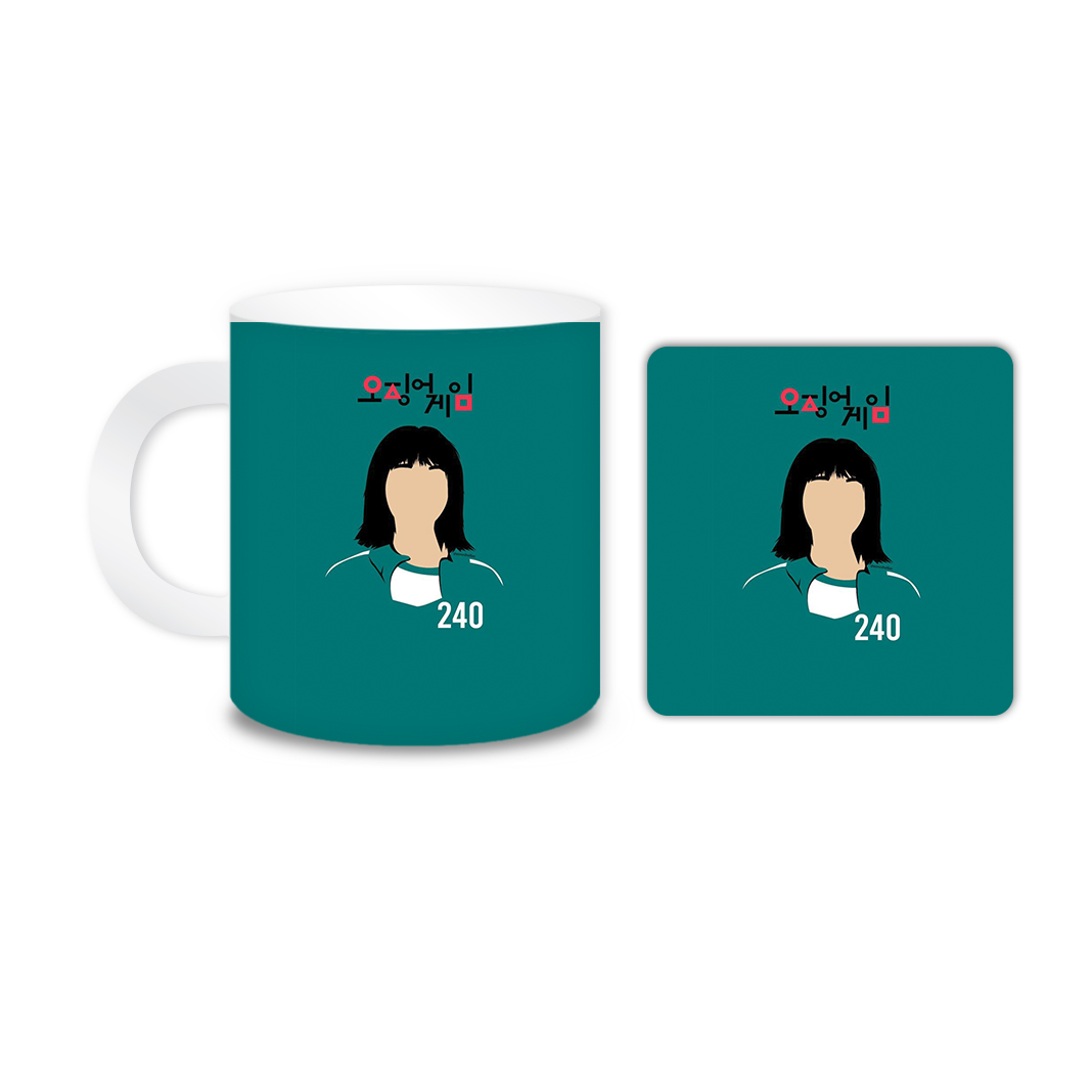 ماگ مدل Squid Game کد 2259 به همراه زیر لیوانی