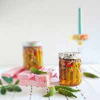 ترشی بامیه، مخصوص امسال ،خونگی، مناسب برای انواع غذاها (610گرم)