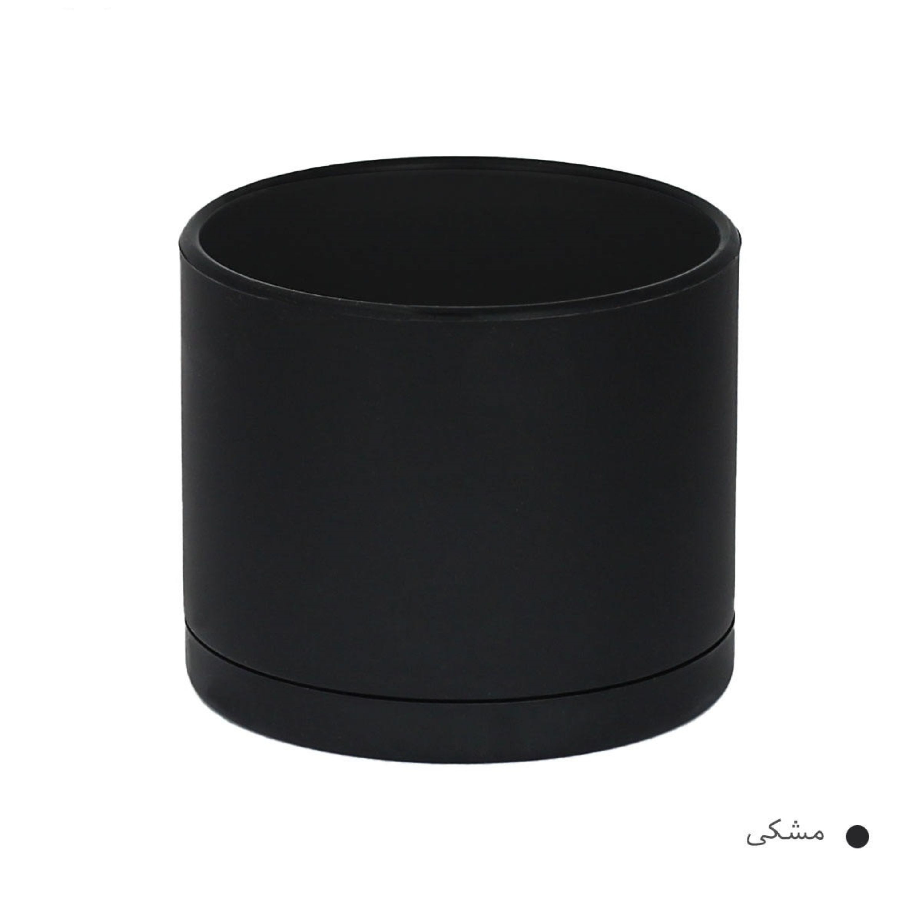 گلدان پلیمری 103 استوانه ای مهرنی سایز 17.5 رنگ طوسی