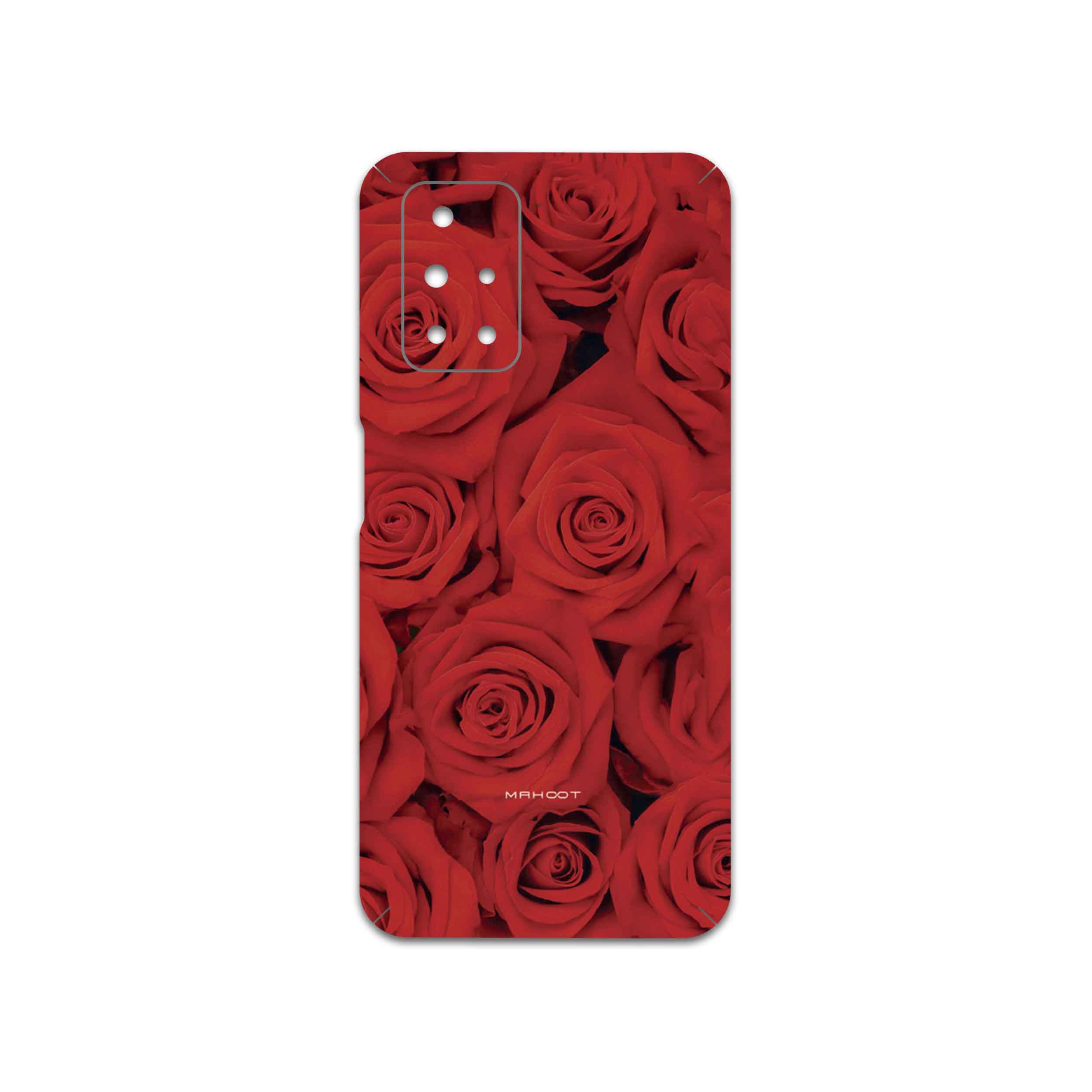 برچسب پوششی ماهوت مدل Red-Flower مناسب برای گوشی موبایل شیائومی Redmi 10 Prime
