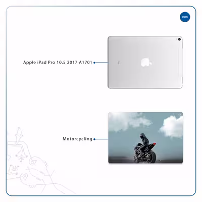 برچسب پوششی ماهوت مدل Motorcycling مناسب برای تبلت اپل iPad Pro 10.5 2017 A1701