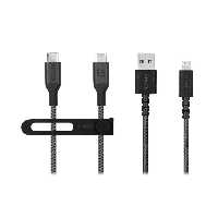 کابل USB-C انکر مدل A80F6H11 طول 18 متر به همراه کابل USB-A به لایتنینگ انکر مدل A8012H12 طول 09 متر | کالا مکس